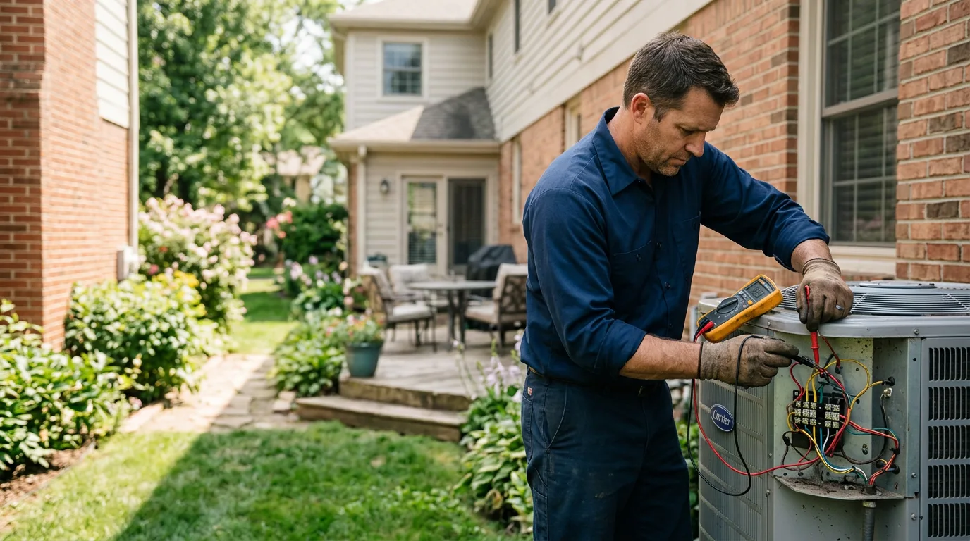 HVAC technician working near Easthampton, MA